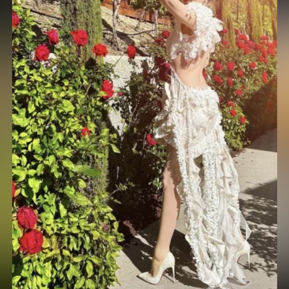 NEW Zimmermann Wonderland Lace Frill Gown AU2 - Picture 2 of 14